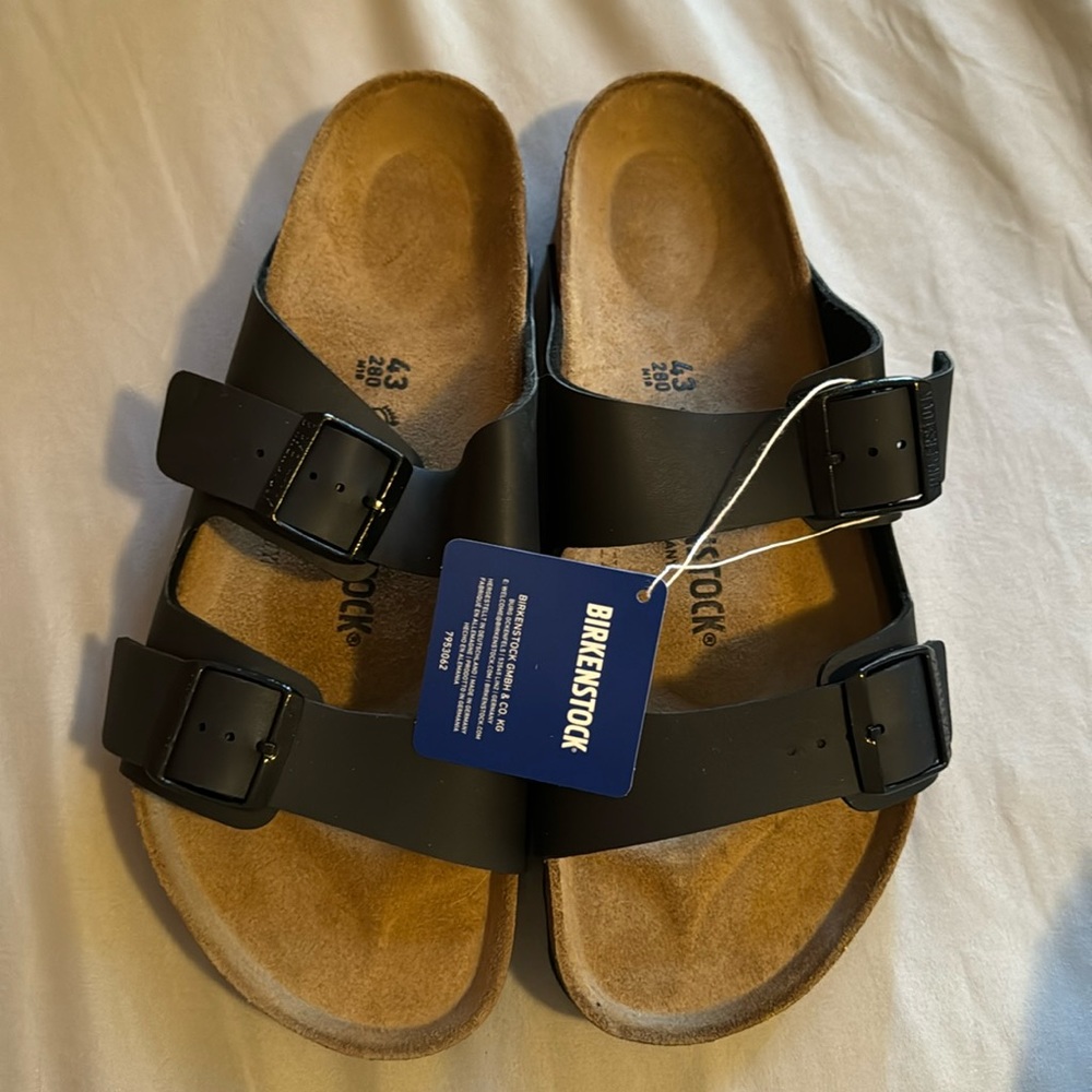 Birkenstock Arizona Slide Sandal - Men's size EU 43 (10-10.5). Black